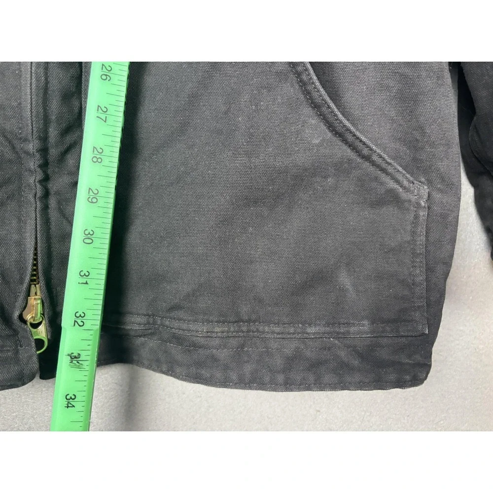 Carhartt Jacket Mens 2XL Black Sherpa Lined Canvas Work Coat C61 BLK IMIA Marine